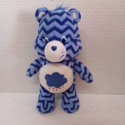 2016 Care Bears 8" grumpy bear blue chevron striped zigzag plush toy