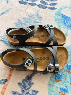 Birkenstock Kumba Sandals Black Oiled Leather EU 38 Regular Fit