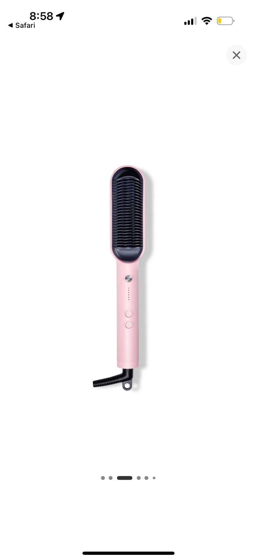 Hair Straightener Comb Pink