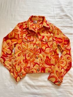 Orange jean jacket