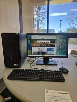 Dell - Vostro 230 PC, Dell 20" widescreen Monitor, Windows 10