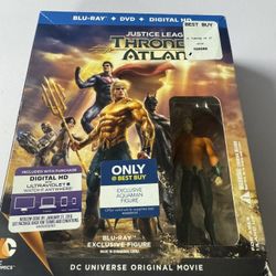 Justice League Throne Of Atlantis Blu-ray DVD Figure Exclusive
