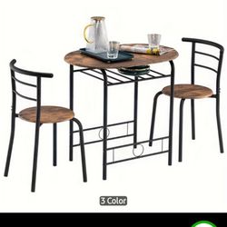 VECELO for compact metal-and-MDF dining sets). Small 2-person or 3-piece dining sets typically feature a 27.5-inch square or round table with two matc