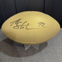 Michael Strahan Signed Duke Gold Football New York Giants 