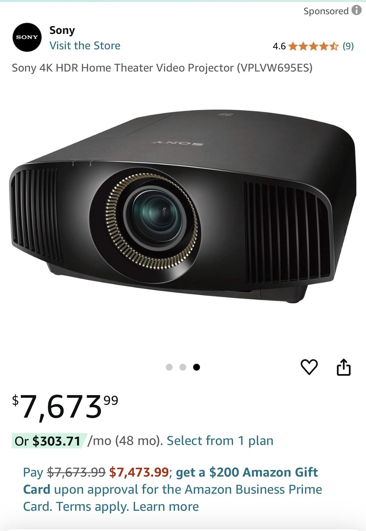 BLACK FRIDAY SALE! Sony 4k Projector