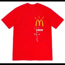 Travis Scott X McDonald’s Cactus Jack Red Tshirt Size S