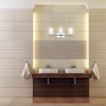 Designers Fountain Dakota 3-Light Chrome Modern/Contemporary Vanity Light
