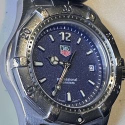 Ladies Tag Heuer 29mm Blue Dial Professional 2000 Series Watch WK1313!
