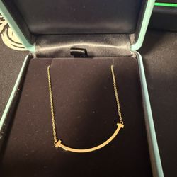 Tiffany & Co Tiffany T Smile Pendant Rose Gold Small