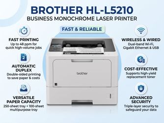 Brother HL-L5210 Monochrome Laser Printer