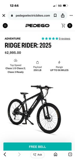 E Bike for sale pedego