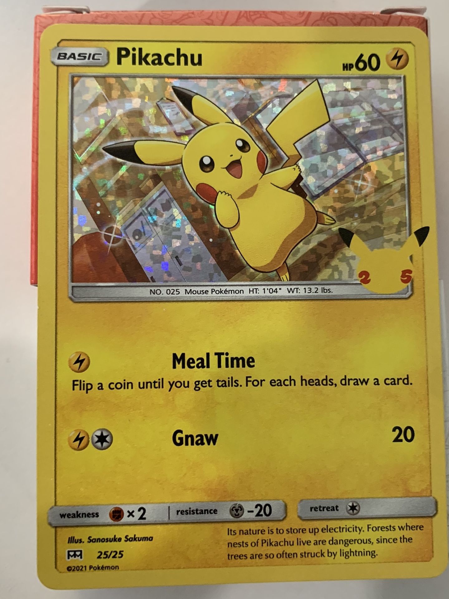 Holo Pikachu 25th Anniversary Card (McDonald’s)
