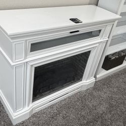 White Electric Fireplace