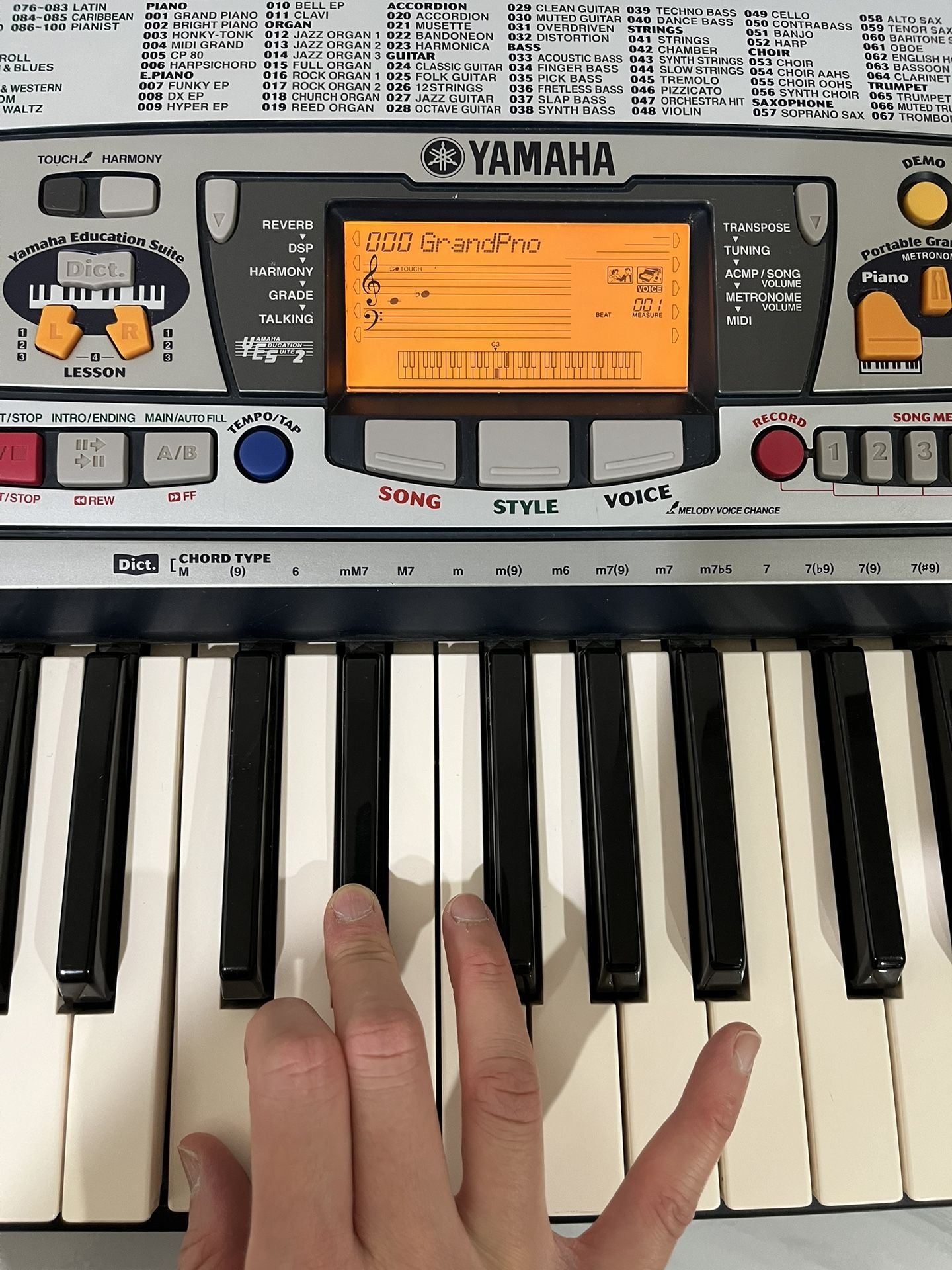 Yamaha PSR-280 Portatone 61 Key Electronic Keyboard for Sale in