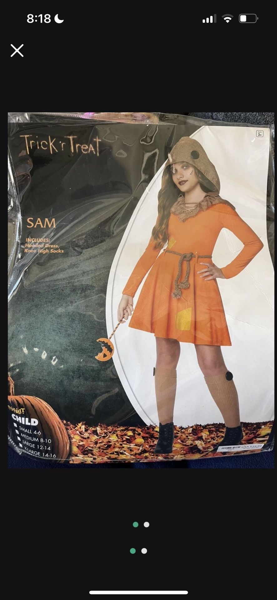 Trick R Treat Costume