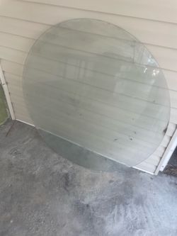 Circular glass table top 43 inch diameter