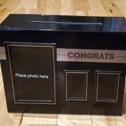 Target Black & Silver 'Congrats' Photo Card Box (8.5" high x 12" wide x 6" deep)