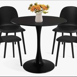 CHAIRS ONLY Mid Century Modern Round Dining Table Set for 4 with Chairs in Dining Room, Small Kitchen, Office, Cafe, Restaurants