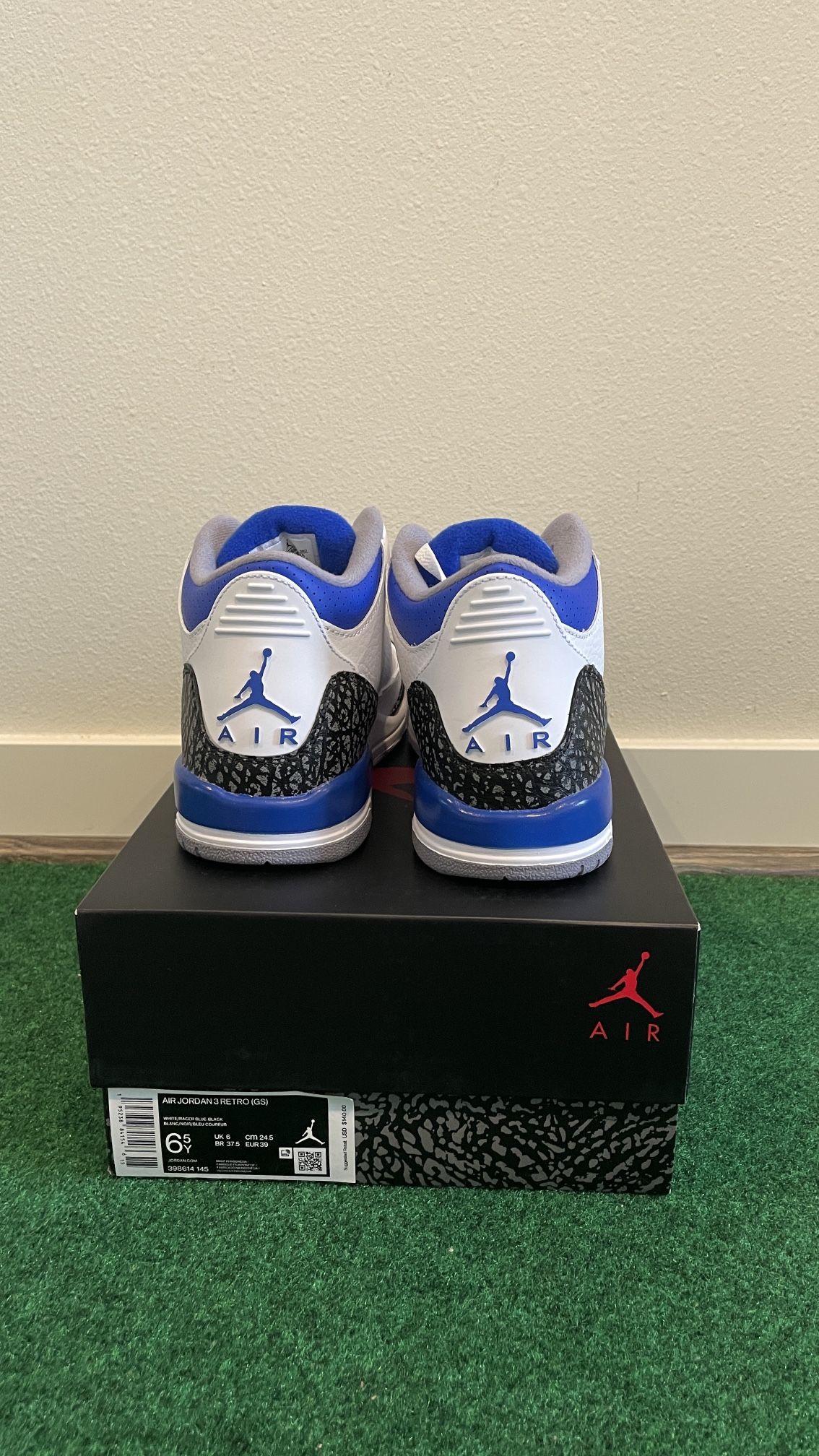 Jordan 3 Racer Blue GS 6.5Y Brand New
