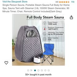 NEW Personal Indoor Sauna Tent - Full Body Steam