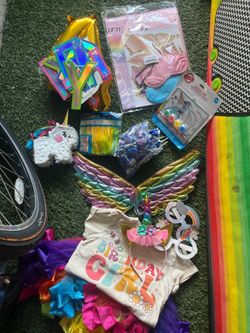 unicorn birthday outfit party decoration bundle