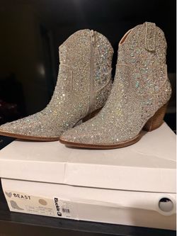 Beast Fashion Diamond Ankle Boots