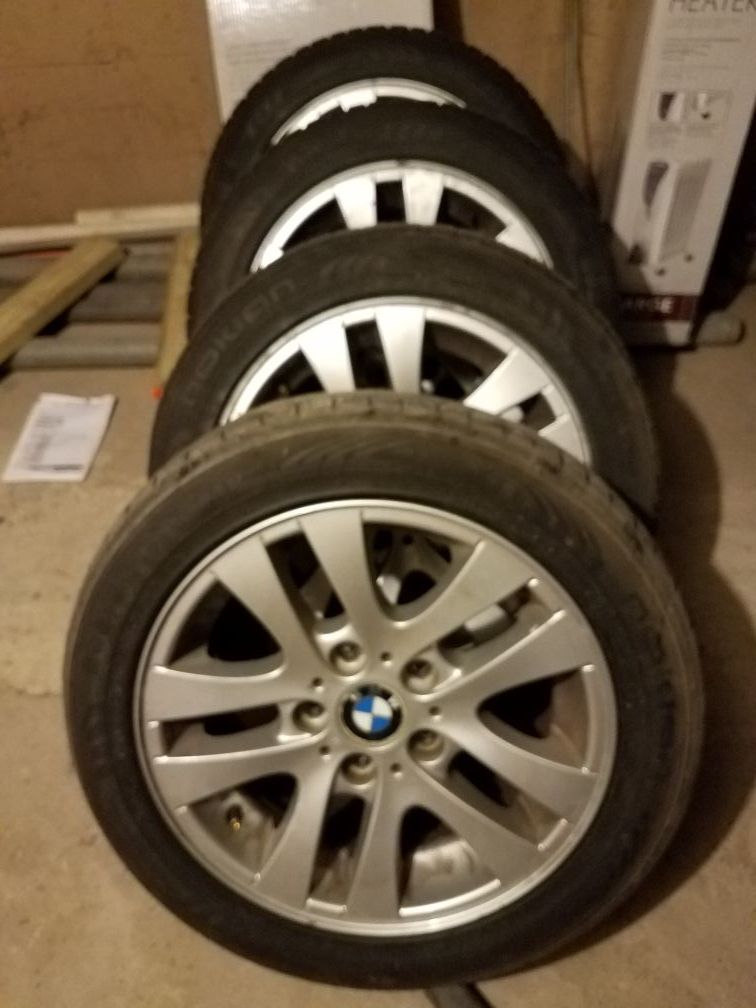4 Original BMW RIMS With 3 Good TIRES