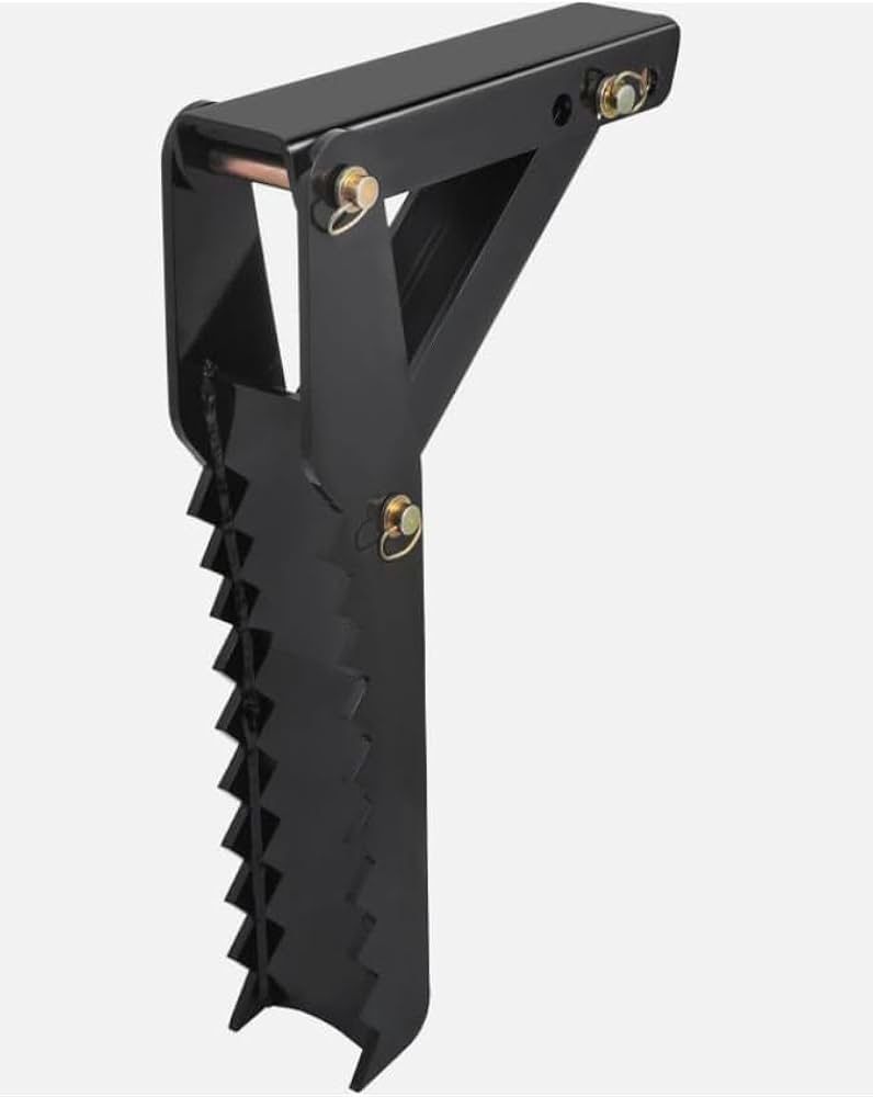 32 inch Backhoe Excavator Thumb Attachments Weld On Adjustable Boom Tractor Excavator 1/2Inch Teeth Thick Steel Plate Assembly 12MM Bolt-On Design