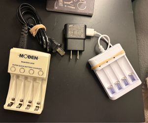Two AA/AAA Battery Chargers (Each has 4 battery slots)