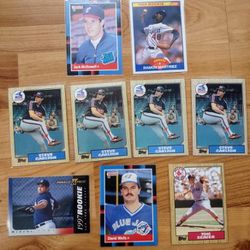 Lot of 9 Baseball pitcher cards, 4 rookies Thumbnail