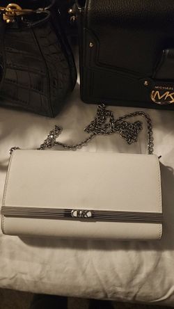 Michael Kors White Crossbody Clutch Bag