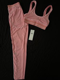 Pink and white alo set