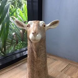 Ceramic Goat Head Pot Vase Succulent Plant
