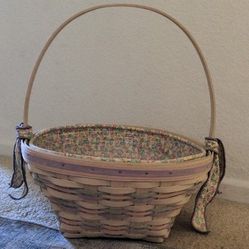 Longaberger 2000 Whitewashed Large Easter Basket