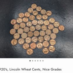 1920s Lincoln Wheat Cents