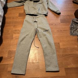 Essentials Hoodie And Essentials Sweats Dark Oat