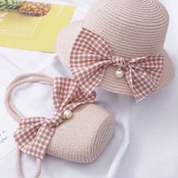 Cute Kids Set Sunhat And Bag 