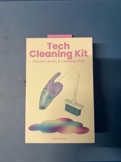 Vivitar Tech Cleaning Kit - Assorted Purple Mini Vacuum, Brush, Cleaning Cloth