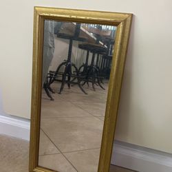 Gold Vertical Mirror Intact