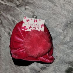 2pc Baby Hats Hot Pink & Black $10
