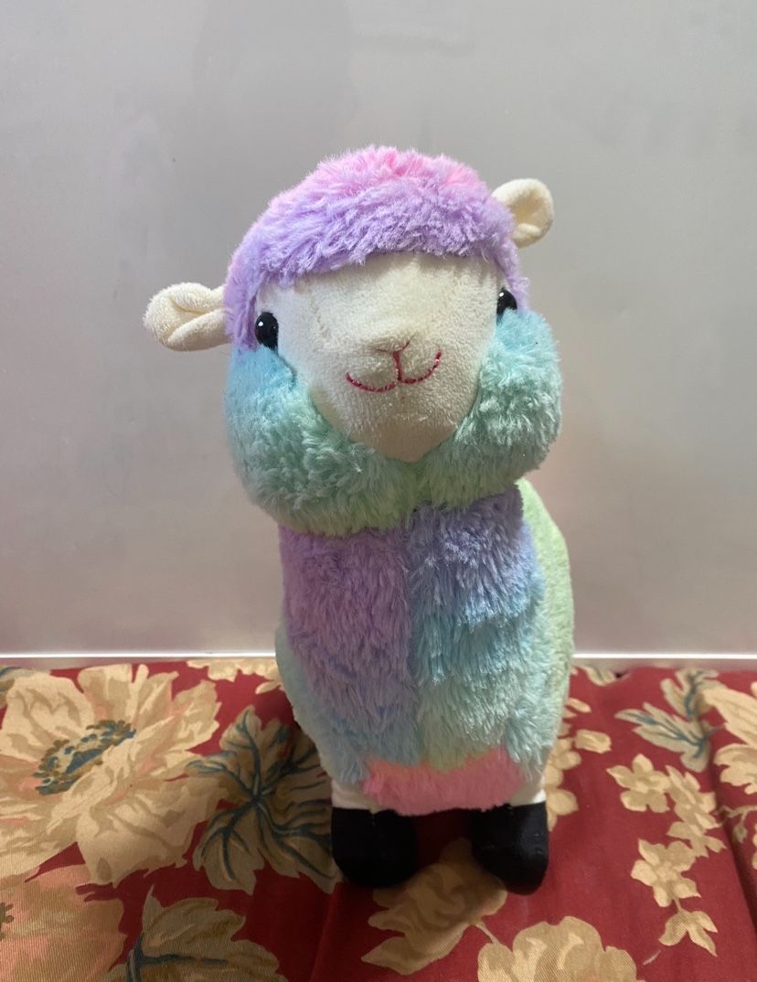 Rainbow Llama Alpaca Plush – 10”