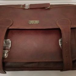 Hulsh Brown Leather Laptop Messenger Bag Men's Women's Shoulder Vintage Look New