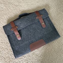 Slim laptop sleeve w handle + pockets