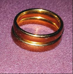 Gold Tone Stainless Steel Ring Bands 