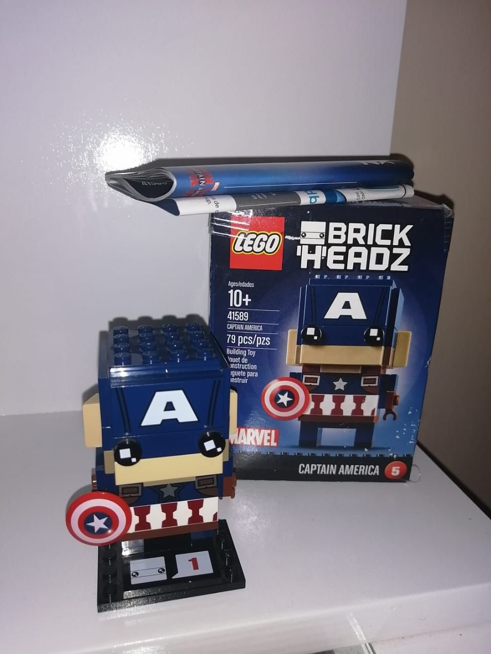 Captain america lego brickhead