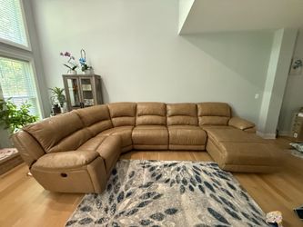 Leather sectional