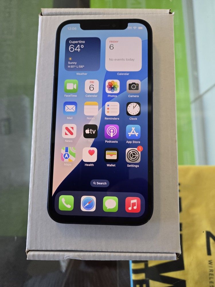 Unlocked IPhone 12 - 64GB - Blue - Use Any SIM - $260