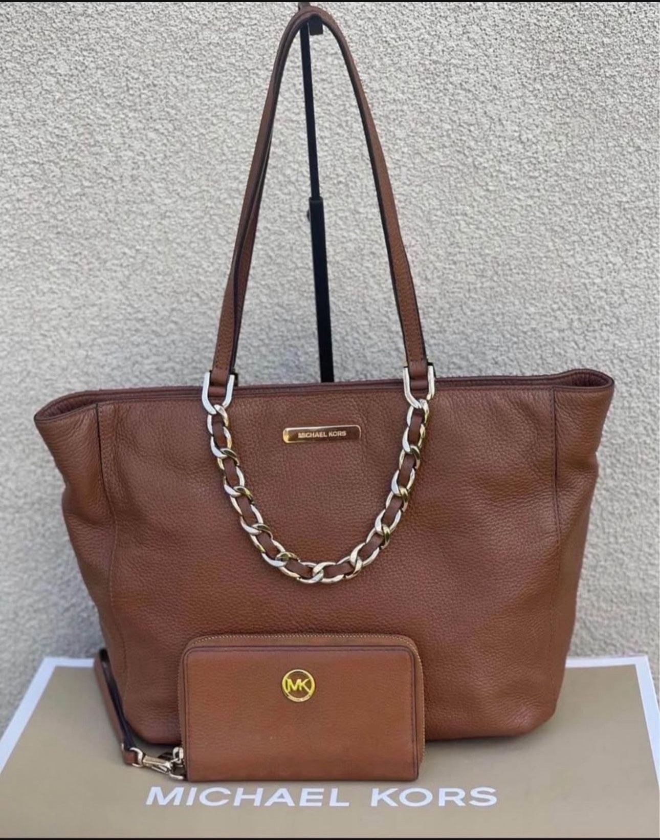 Michael Kors Harper tote with wallet, used/MK set usado