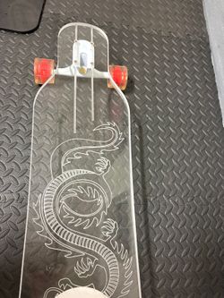 Ghost Boards Dragon Longboard — 40" Clear Acrylic — Never Used