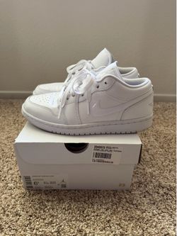 Jordan 1 Low Triple White Size 6.5w/5y $55